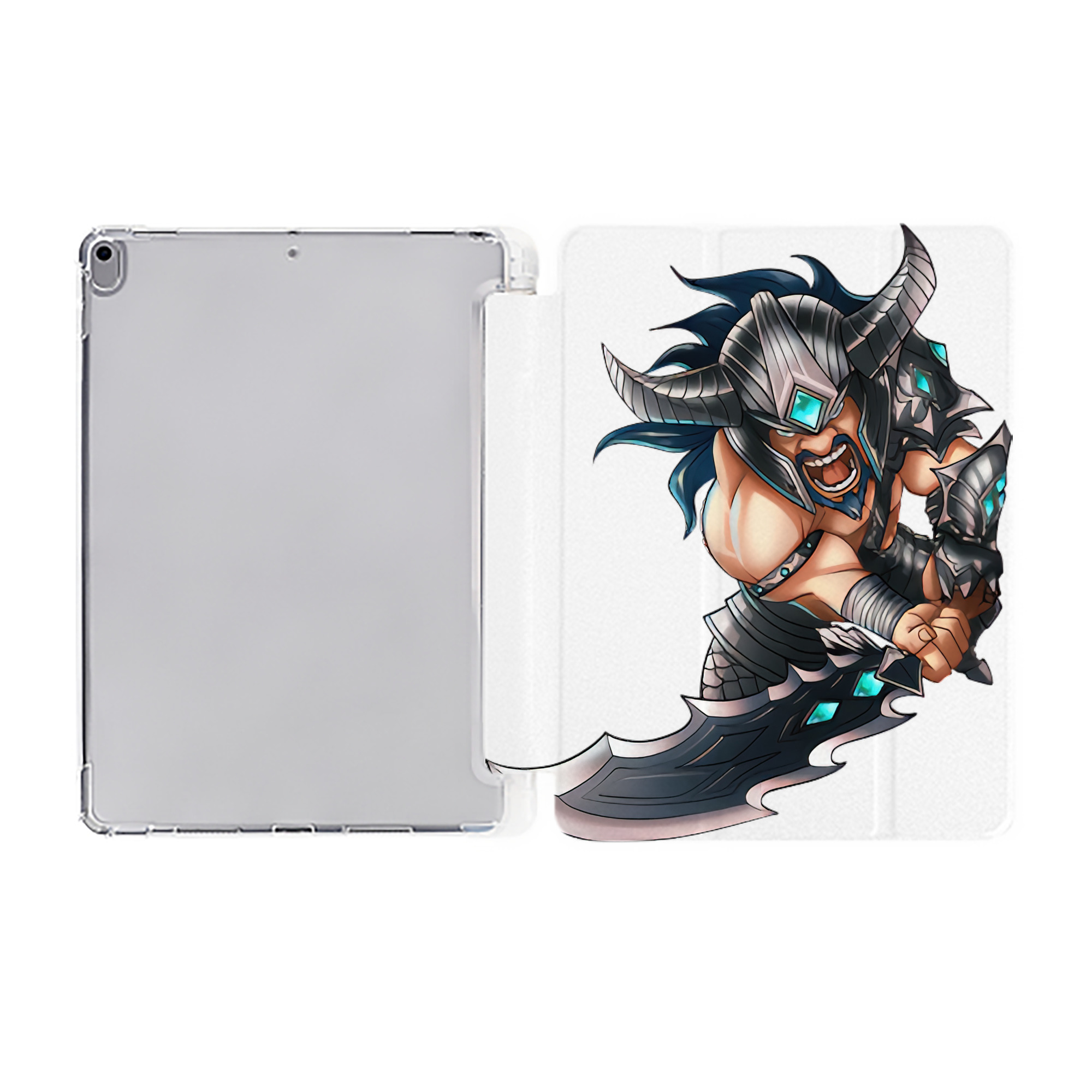 （画像用） リーグ・オブ・レジェンド League of Legends LOL IPad ケース ペン収納付き 三つ折りスタンド PUレザー×シリコン 対応機種9.5/10.5/10.9インチ